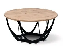 Couchtisch >Mella 2< Metall in schwarz / Artisan...