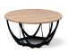 Couchtisch >Mella 2< Metall in schwarz / Artisan Eiche Dekor - 40x80 (HxD)
