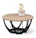 Couchtisch >Mella 2< Metall in schwarz / Artisan Eiche Dekor - 40x80 (HxD)