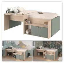 Hochbett >Jade< Liegefläche 90x200cm,...