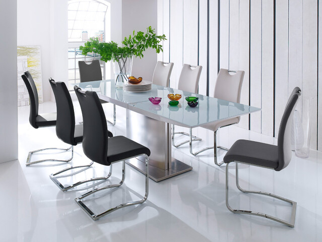 Esszimmerstuhl >Yanielle I< (4er Set) aus Metall - 43x100x57cm (BxHxT)