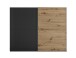 Kleiderschrank >Mesio< 9 Böden, 3 Stangen, Graphit / Artisan Eiche Dekor - 270x210x60 (BxHxT)
