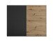 Kleiderschrank >Mesio< 9 Böden, 3 Stangen, Graphit / Artisan Eiche Dekor - 270x210x60 (BxHxT)
