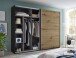 Kleiderschrank >Mesio< 9 Böden, 3 Stangen, Graphit / Artisan Eiche Dekor - 270x210x60 (BxHxT)