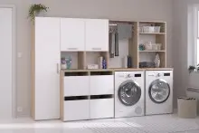 Mehrzweckschrank-Set >Laundry 1< in Eiche Dekor /...