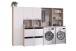 Mehrzweckschrank-Set >Laundry 1< in Eiche Dekor / Weiss - 268x184x67cm (BxHxT)