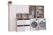 Mehrzweckschrank-Set >Laundry 1< in Eiche Dekor / Weiss - 268x184x67cm (BxHxT)