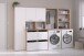 Mehrzweckschrank-Set >Laundry 1< in Eiche Dekor / Weiss - 268x184x67cm (BxHxT)