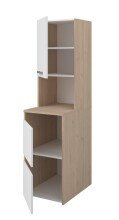 Mehrzweckschrank-Set >Laundry 2< (3-teilig) Eiche Dekor / Weiss - 204x184x67 (BxHxT)