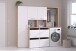 Mehrzweckschrank-Set >Laundry 2< (3-teilig) Eiche Dekor / Weiss - 204x184x67 (BxHxT)