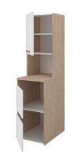 Mehrzweckschrank-Set >Laundry 3< (3-teilig) Weiss / Eiche Dekor - 204x184x67cm (BxHxT)