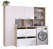 Mehrzweckschrank-Set >Laundry 3< (3-teilig) Weiss / Eiche Dekor - 204x184x67cm (BxHxT)