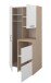 Mehrzweckschrank-Set >Laundry 3< (3-teilig) Weiss / Eiche Dekor - 204x184x67cm (BxHxT)