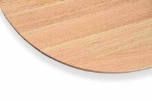 Couchtisch >Leo 1< in schwarz + Wildeiche Massivholz, Massivholz - 45x70 (HxD)