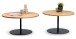 Couchtisch >Leo 1< in schwarz + Wildeiche Massivholz, Massivholz - 45x70 (HxD)