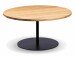 Couchtisch >Leo 2< in schwarz + Wildeiche Massivholz - 40x80 (HxD)