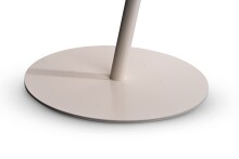 Beistelltisch >Lea< in creme + Wildeiche, Metall + Massivholz - 49x50cm (HxD)
