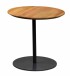 Beistelltisch >Lea< in schwarz + Wildeiche, Metall + Massivholz - 49x50cm (HxD)