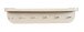 Garderobenleiste >Jil 1< 6 Haken, 1 Ablage, cremeweiß, Metall  - 70x15x12cm (BxHxT)