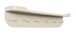 Garderobenleiste >Jil 1< 6 Haken, 1 Ablage, cremeweiß, Metall  - 70x15x12cm (BxHxT)