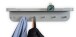 Garderobenleiste >Jil 1< 6 Haken, 1 Ablage, grau, Metall - 70x15x12cm (BxHxT)