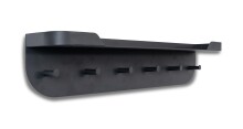 Garderobenleiste >Jil 1< 6 Haken, 1 Boden, anthrazit, Metall - 70x12x15cm (BxHxT)