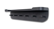 Garderobenleiste >Jil 1< 6 Haken, 1 Boden, anthrazit, Metall - 70x12x15cm (BxHxT)