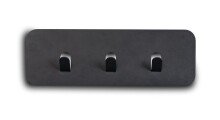 Garderobenleiste >Tilly 1< 3 Haken, anthrazit, Metall  - 30x10x3cm (BxHxT)