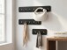 Garderobenleiste >Tilly 1< 3 Haken, anthrazit, Metall  - 30x10x3cm (BxHxT)