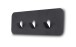 Garderobenleiste >Tilly 1< 3 Haken, anthrazit, Metall  - 30x10x3cm (BxHxT)