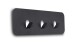 Garderobenleiste >Tilly 1< 3 Haken, anthrazit, Metall  - 30x10x3cm (BxHxT)
