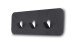 Garderobenleiste >Tilly 1< 3 Haken, anthrazit, Metall  - 30x10x3cm (BxHxT)