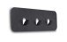 Garderobenleiste >Tilly 1< 3 Haken, anthrazit, Metall  - 30x10x3cm (BxHxT)