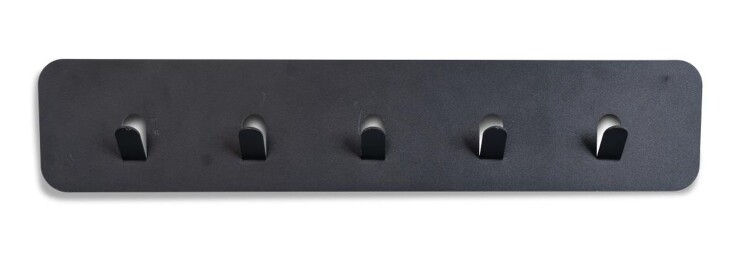Garderobenleiste >Tilly 2< 5 Haken, anhrazit, Metall - 50x10x3cm (BxHxT)