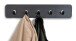 Garderobenleiste >Tilly 2< 5 Haken, anhrazit, Metall - 50x10x3cm (BxHxT)