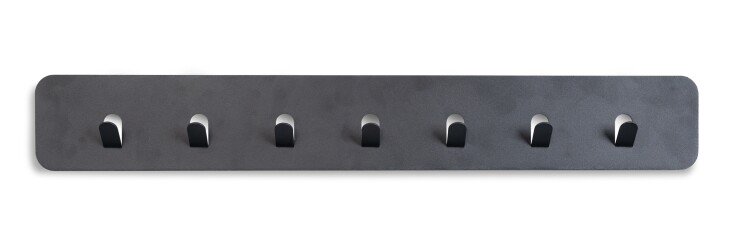 Garderobenleiste >Tilly 3< 7 Haken, anthrazit, Metall - 70x10x3cm (BxHxT)