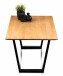 Couchtisch >Flo < Gestell Metall schwarz / Platte Wildeiche massiv - 110x45x30 (BxHxT)