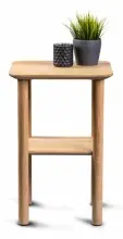 Beistelltisch >Dill 2< in Wildeiche , Massivholz -...