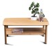 Couchtisch >Dill 2< in Wildeiche, Massivholz - 100x45x60cm (BxHxT)