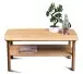 Couchtisch >Dill 2< in Wildeiche, Massivholz - 100x45x60cm (BxHxT)