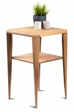 Beistelltisch >Bell 1< in Wildeiche, Massivholz - 40x60x40cm (BxHxT)