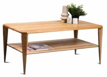 Couchtisch >Bell 2< in Wildeiche, Massivholz - 100x45x60cm (BxHxT)
