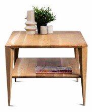 Couchtisch >Bell 2< in Wildeiche, Massivholz - 100x45x60cm (BxHxT)