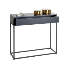 Konsole >52882< in anthrazit, schwarz - 80x77x28cm (BxHxT)