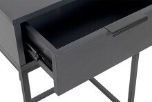 Konsolentisch >52883< in anthrazit, schwarz - 40x60x28cm (BxHxT)