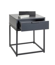 Konsolentisch >54857< in anthrazit, schwarz - 40x50x40cm (BxHxT)