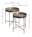 Beistelltisch >55223< (2er Set) in kupfer, Metall - 49x42cm (HxD)