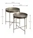 Beistelltisch >55223< (2er Set) in kupfer, Metall - 49x42cm (HxD)