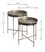 Beistelltisch >55223< (2er Set) in kupfer, Metall - 49x42cm (HxD)