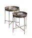 Beistelltisch >55223< (2er Set) in kupfer, Metall - 49x42cm (HxD)